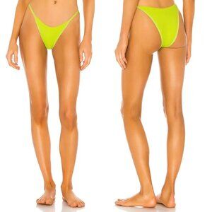 NWT l*space Jay Ribbed Bitsy Bikini Bottom in Green Sz. S
